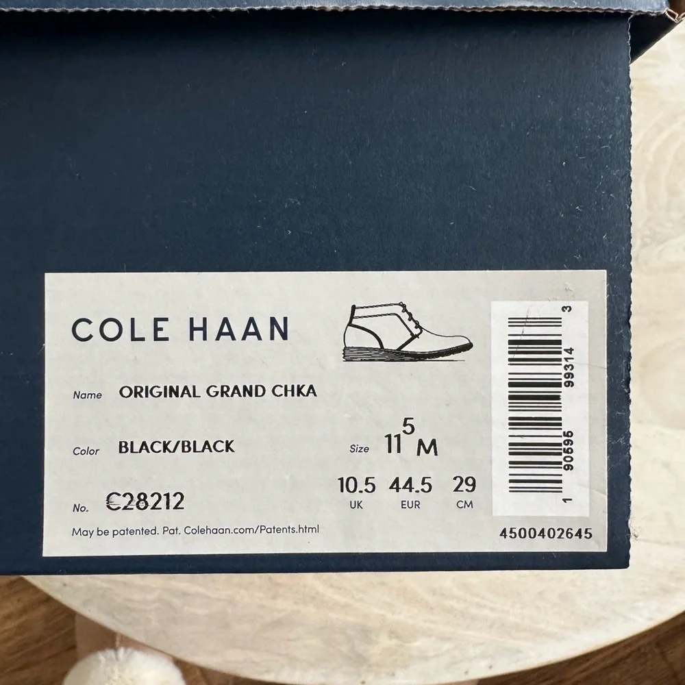 Cole Haan Men's Original Grand Chukka Boot in Black 11.5 never worn - Picture 6 of 6